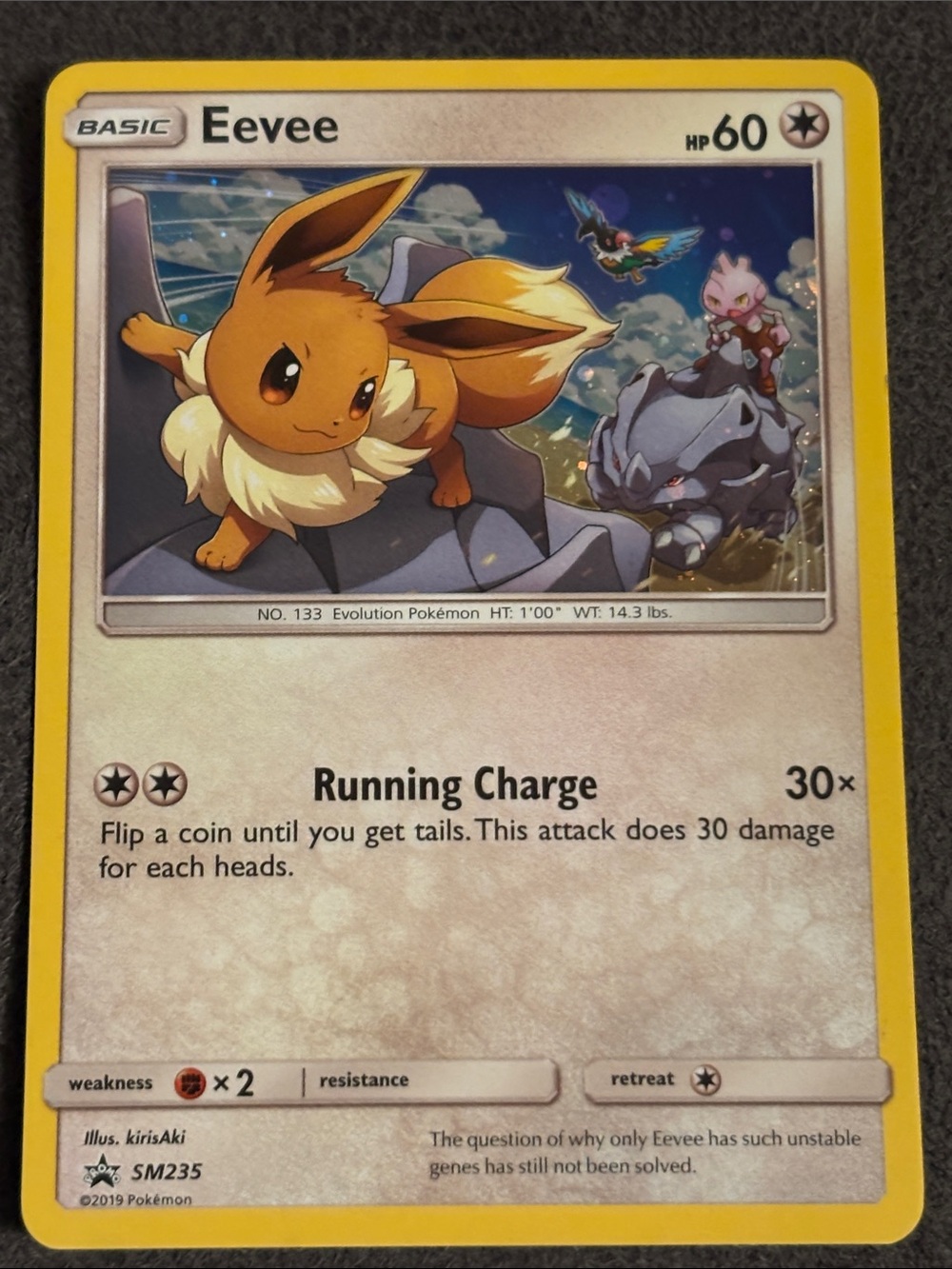 Eevee Promo Holo Sun and Moon Pokemon